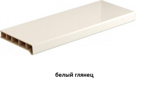 Пластиковый подоконник "Moeller" белый глянец
